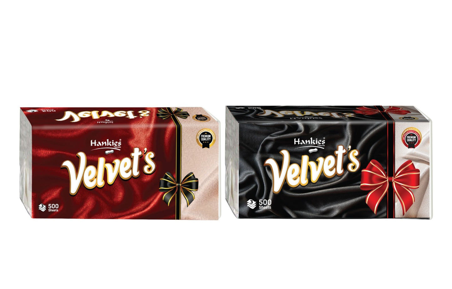 Hankies Velvet's- 500 sheets of 3 ply