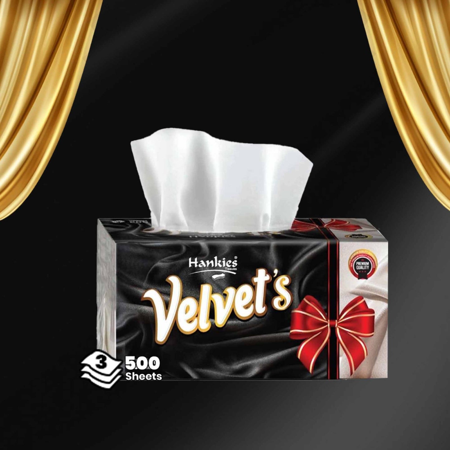 Hankies Velvet's- 500 sheets of 3 ply