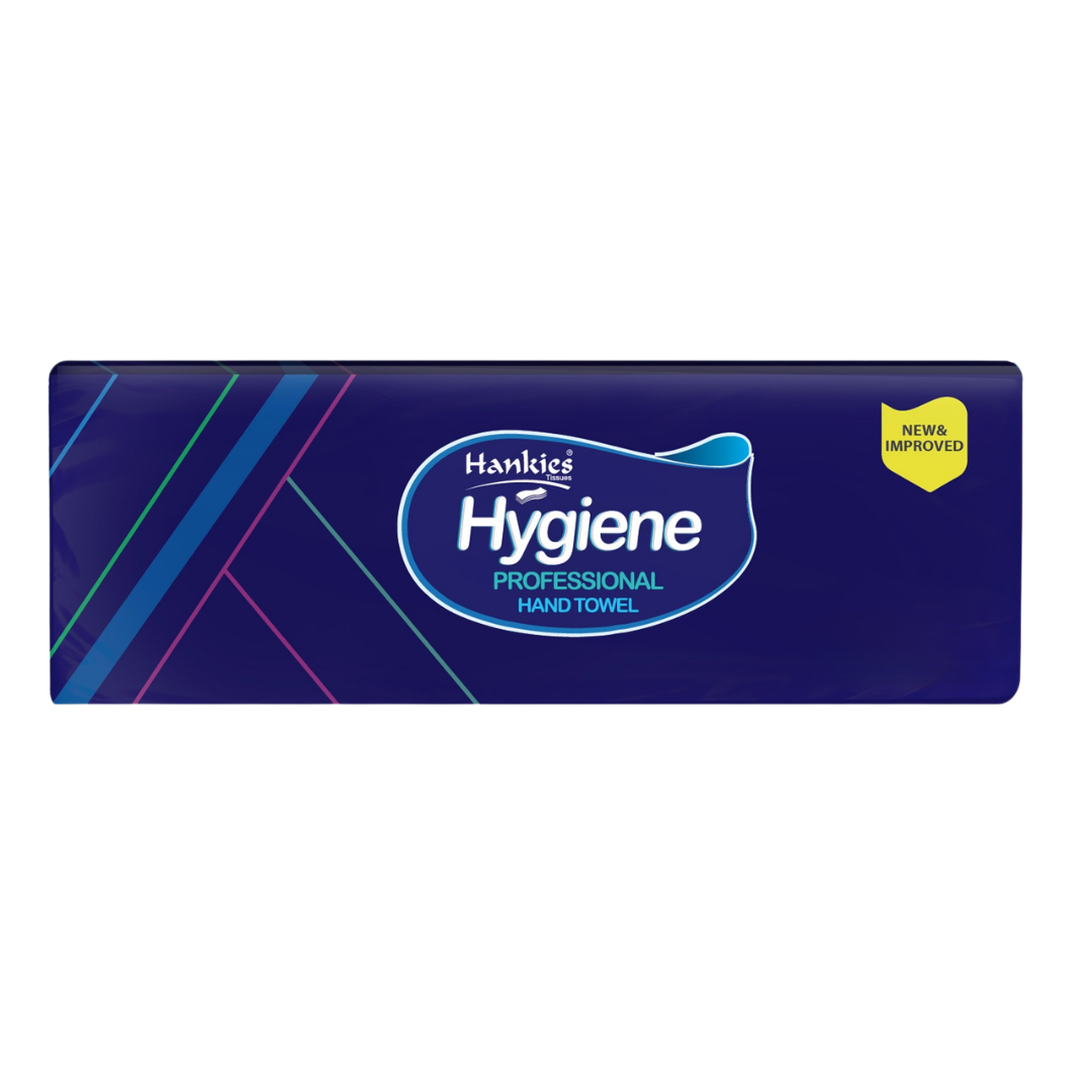 Hankies Hygiene Paper Hand Towels – 100 Sheets, 2-Ply | Disposable Hand Towel Pakistan