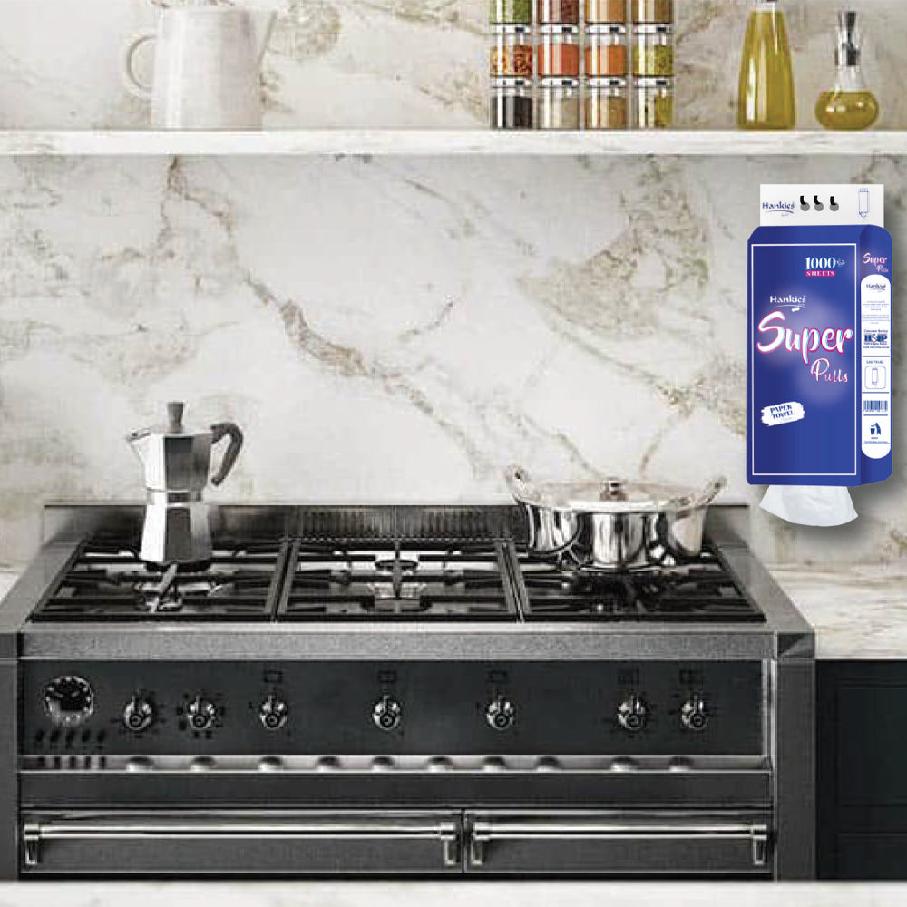 Hankies Super Pulls Paper Towel – 1000 Sheets | Extra Absorbent & Multipurpose