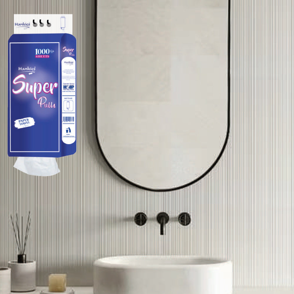 Hankies Super Pulls Paper Towel – 1000 Sheets | Extra Absorbent & Multipurpose