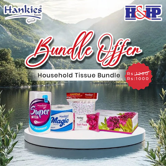 Hankies Household Tissue Bundle – All-in-One Family Pack