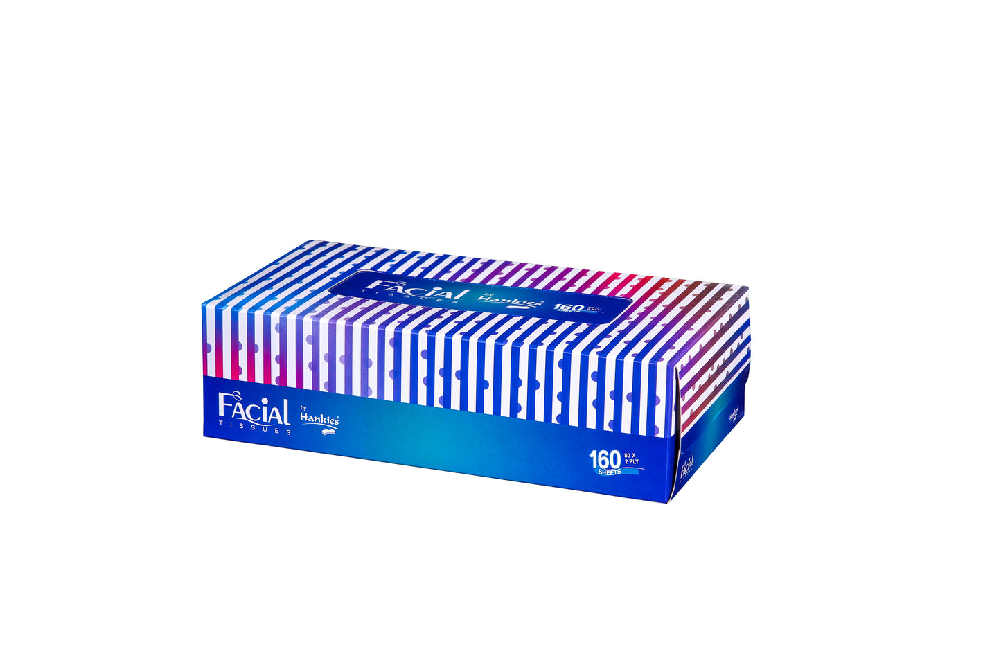 Hankies Facial Tissues - Ultra-Soft 80x2-Ply Box (160 Sheets)