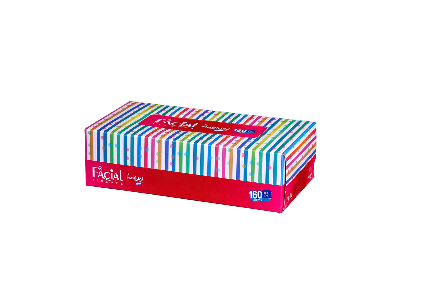 Hankies Facial Tissues - Ultra-Soft 80x2-Ply Box (160 Sheets)