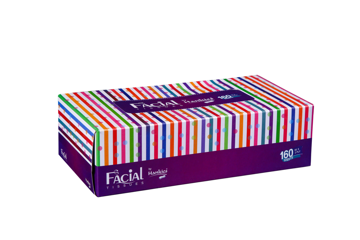 Hankies Facial Tissues - Ultra-Soft 80x2-Ply Box (160 Sheets)