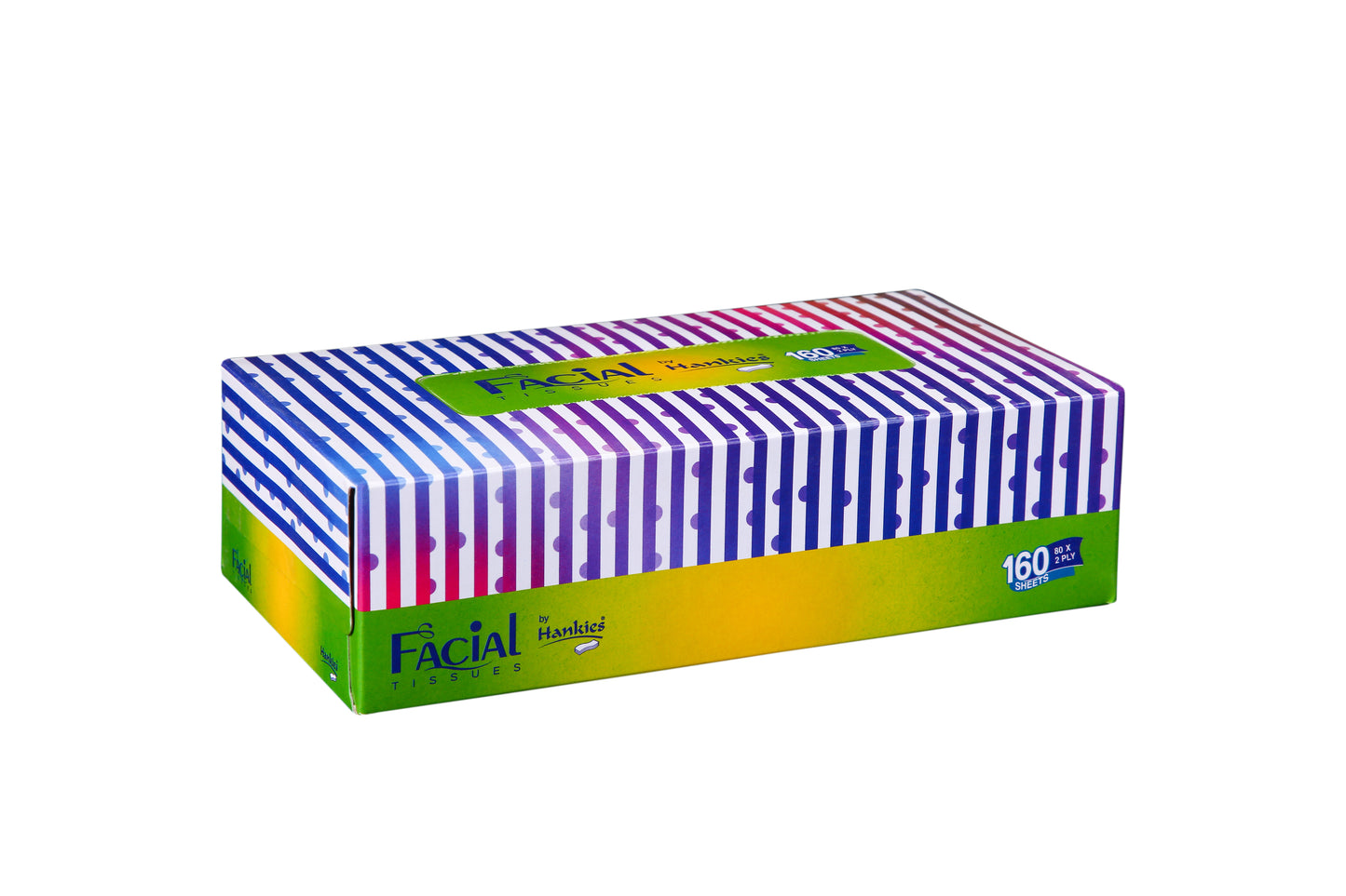 Hankies Facial Tissues - Ultra-Soft 80x2-Ply Box (160 Sheets)