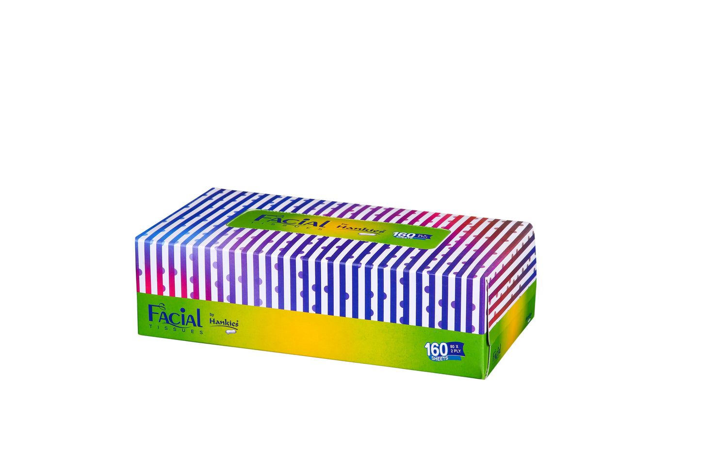 Hankies Facial Tissues - Ultra-Soft 80x2-Ply Box (160 Sheets)