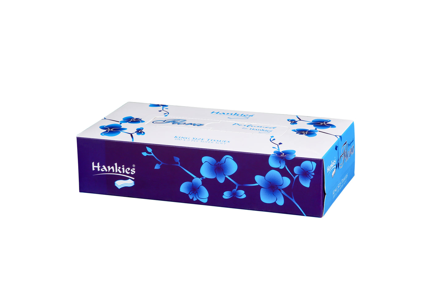 Hankies Flora Perfumed Tissues - Supersoft King Size 2-Ply (100 Sheets)