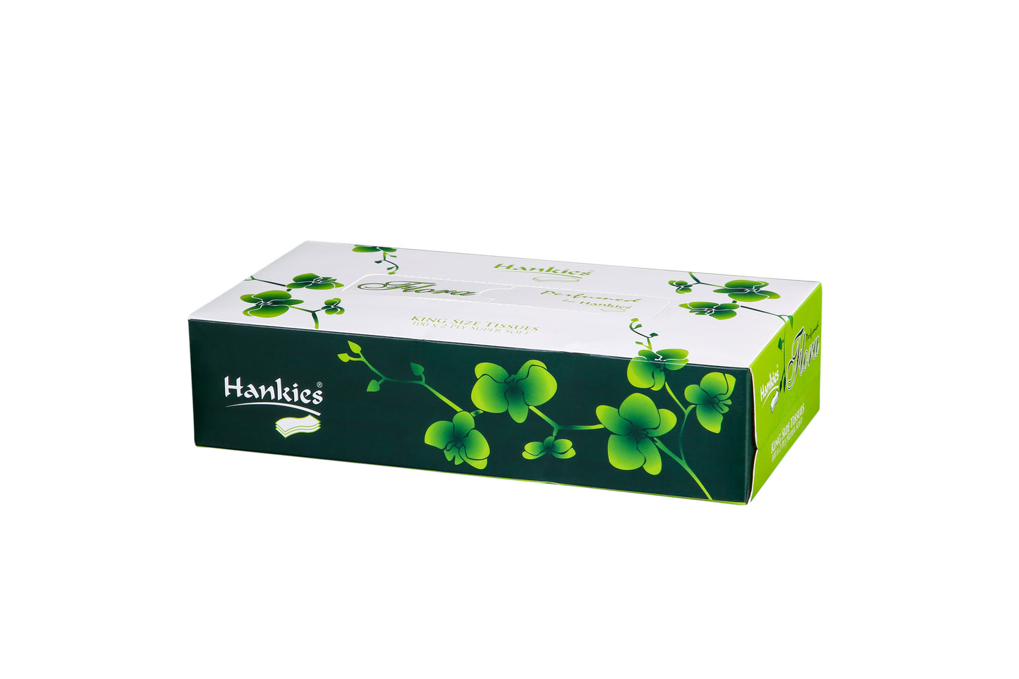 Hankies Flora Perfumed Tissues - Supersoft King Size 2-Ply (100 Sheets)