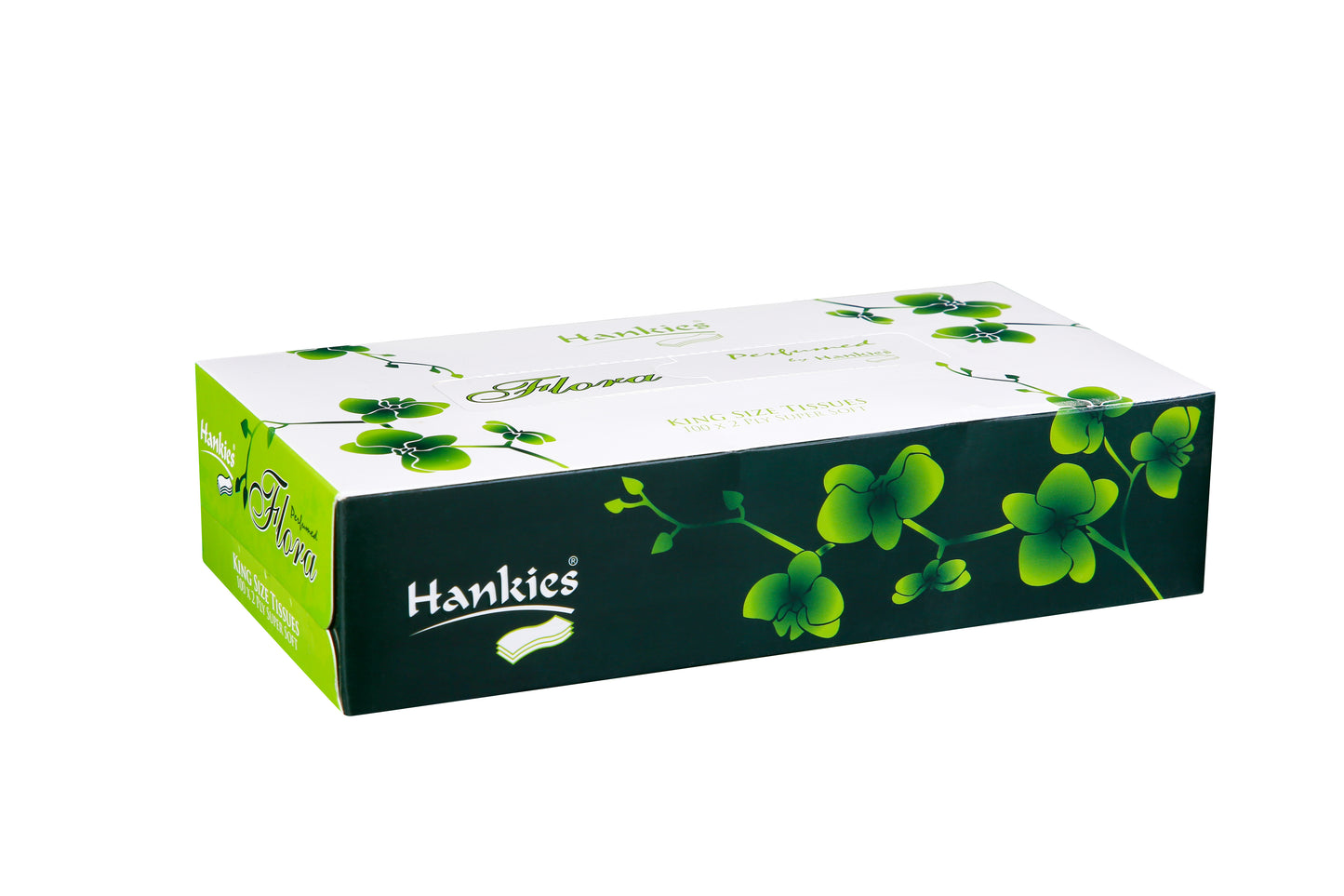 Hankies Flora Perfumed Tissues - Supersoft King Size 2-Ply (100 Sheets)