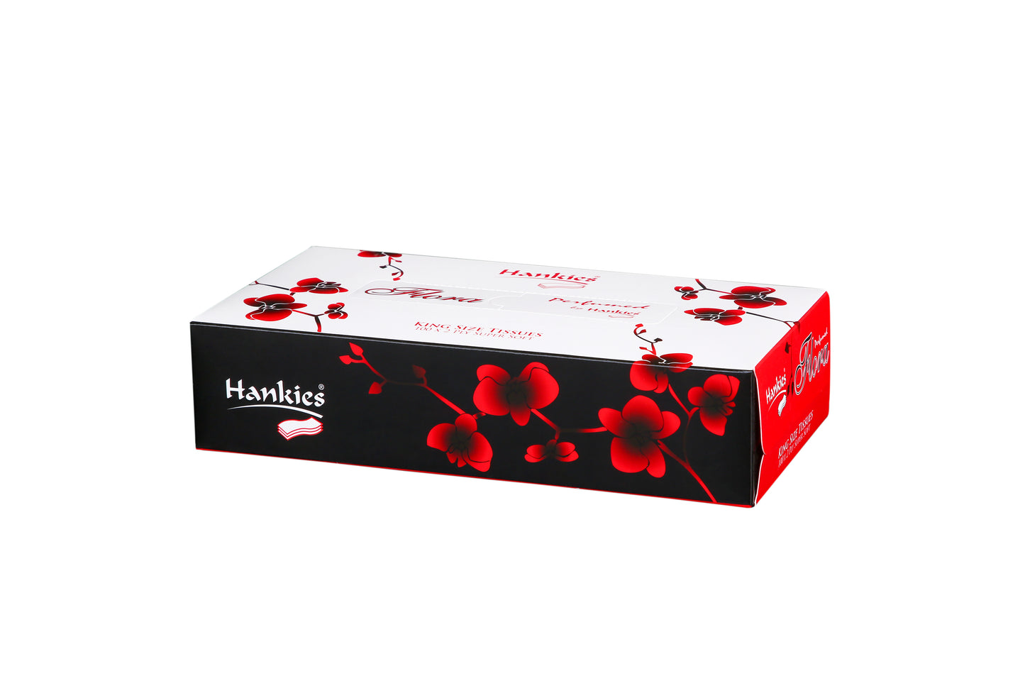 Hankies Flora Perfumed Tissues - Supersoft King Size 2-Ply (100 Sheets)