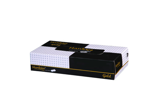 Hankies Gold Tissues - Premium Soft 2-Ply Facial Tissues for Everyday Luxury