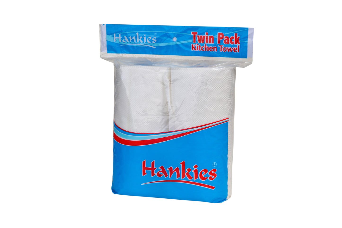 Hankies Kitchen Towel Twin Pack - Multi-Purpose, Strong & Absorbent Paper Towels