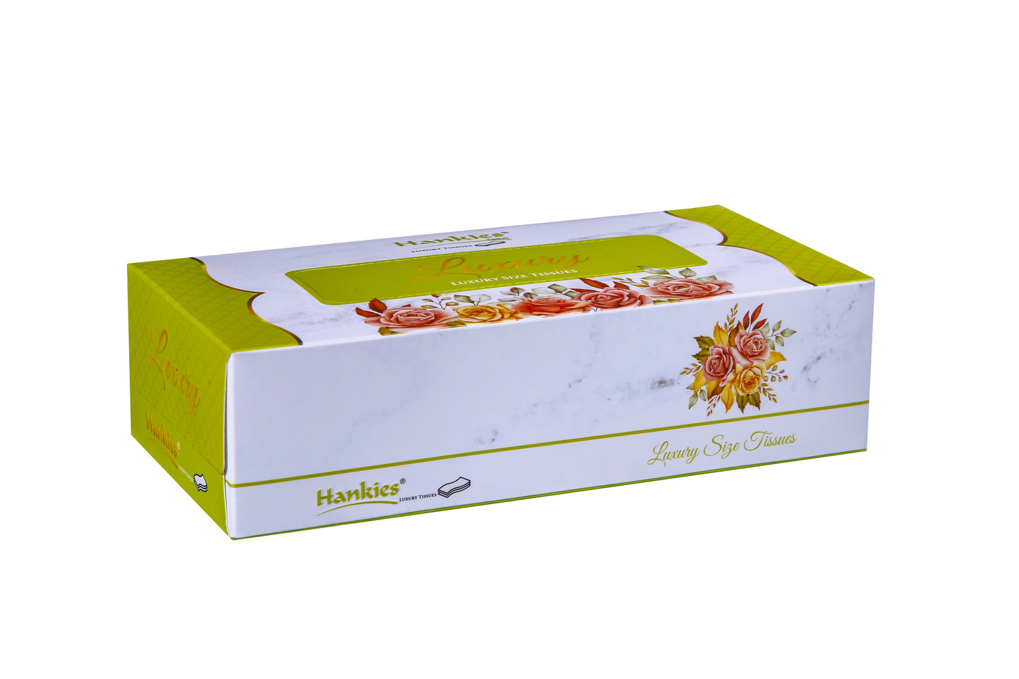 Hankies LUXURY Tissues - Premium Softness in Luxury Size 2-Ply Sheets