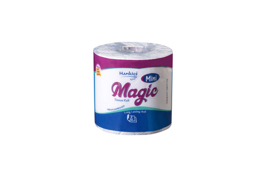 Hankies Toilet Roll Magic Mini  - 10 Pack of Compact, Soft, and Strong Rolls