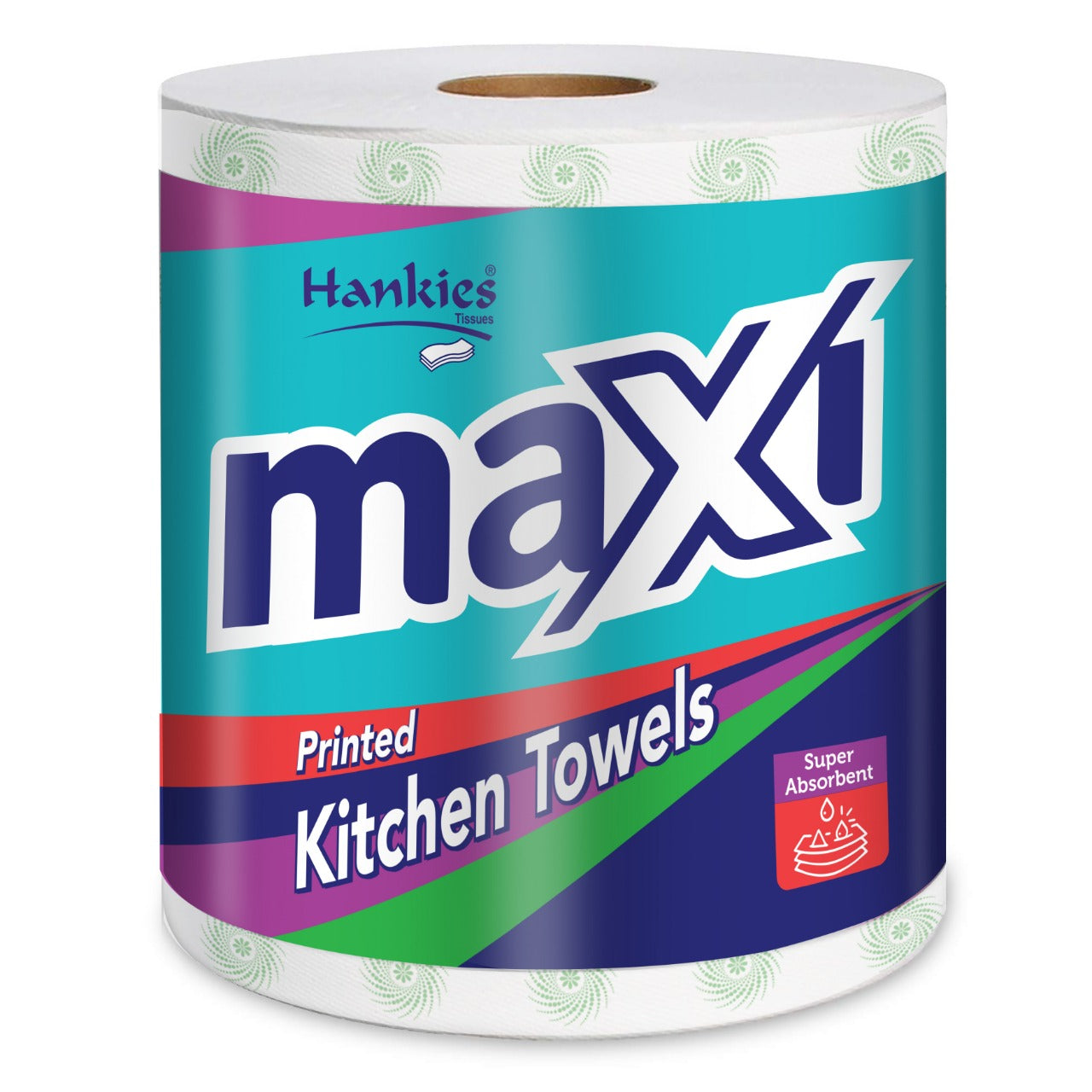 Hankies MAXI Printed Kitchen Roll - Stylish, Super Absorbent Paper Towels