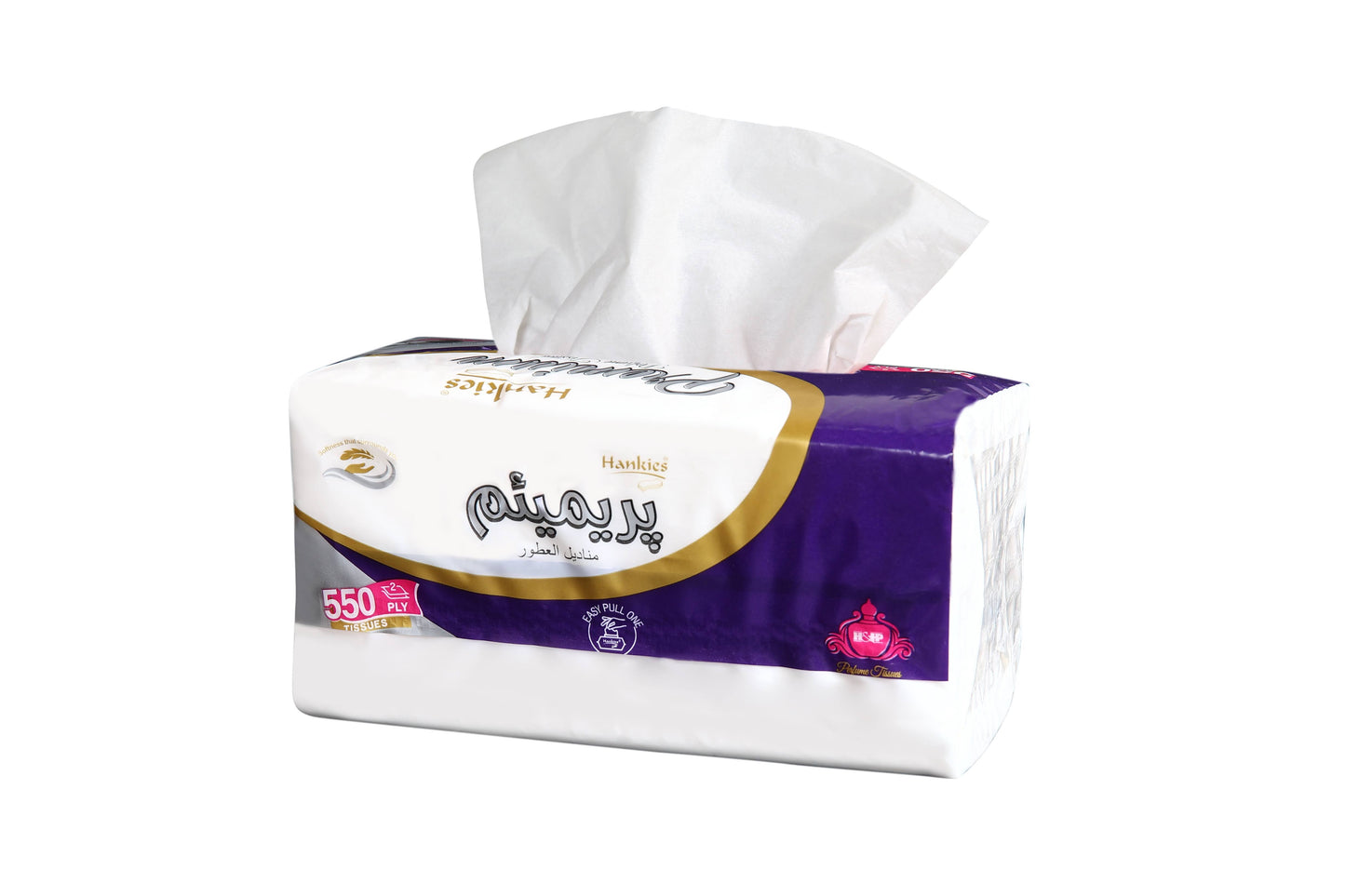 Hankies Premium Facial Perfumed Tissue - Luxuriously Soft, 550 Tissues