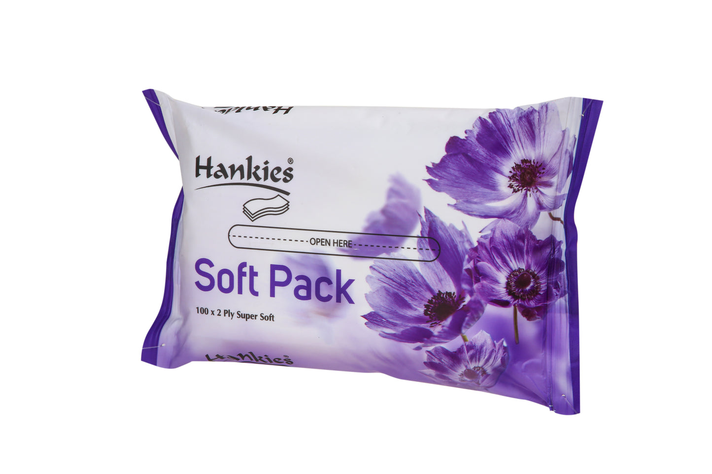 Hankies Soft Pack Tissue - 100 Super Soft 2-Ply Sheets