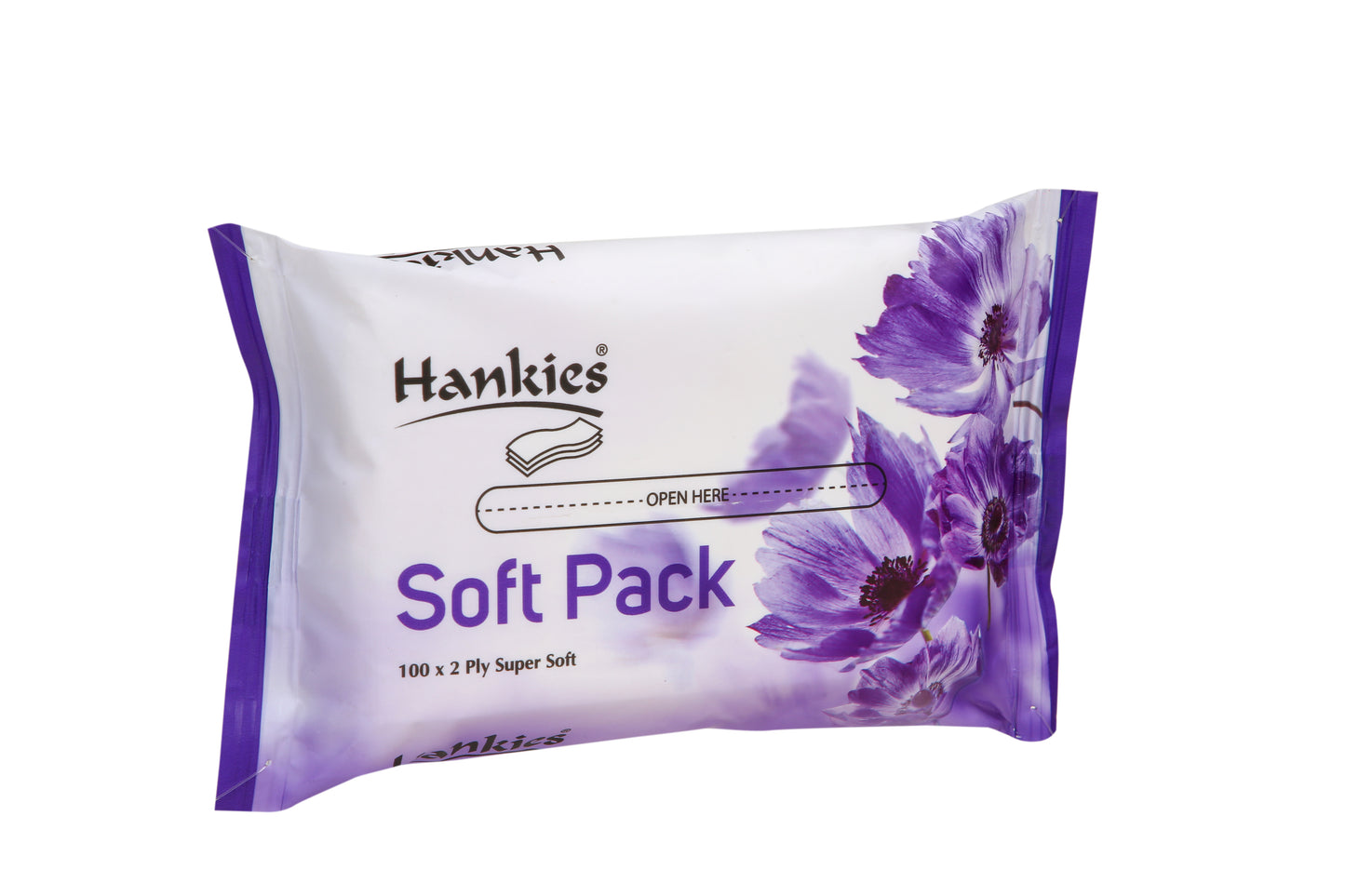 Hankies Soft Pack Tissue - 100 Super Soft 2-Ply Sheets