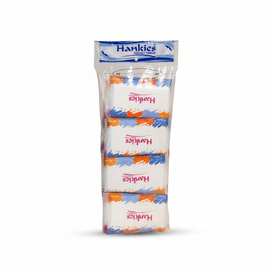 Hankies Poly Dispenser Tissue – 12 Pouches, 2 Ply | Soft, Portable &; Convenient Everyday Hygiene