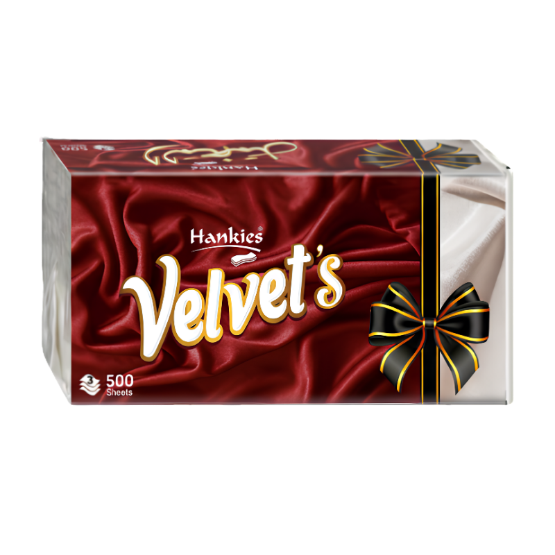 Hankies Velvet's Soft Pack Tissues – 500 Sheets, 3-Ply | Luxury Facial Soft Pack Pakistan